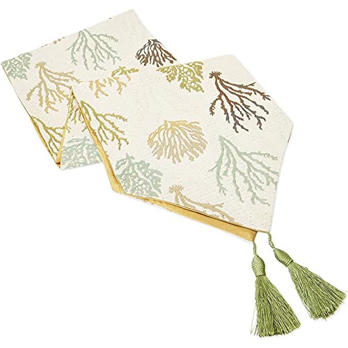 Juvale Dining Table Runner with Tassels, Beach Home Decor (Beige, 12 x 78 Inches) - Image 3