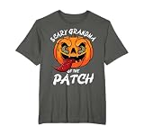 Halloween Scary Grandma Of The Patch Pumpkin Family Women T-Shirt