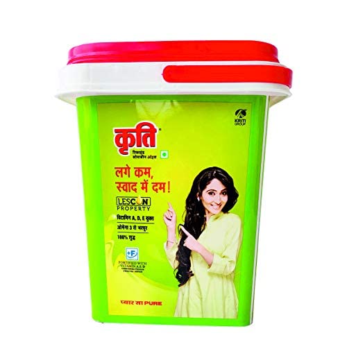 Kriti Refined Soybean Oil 5L Bucket Jar Amazon.in Grocery
