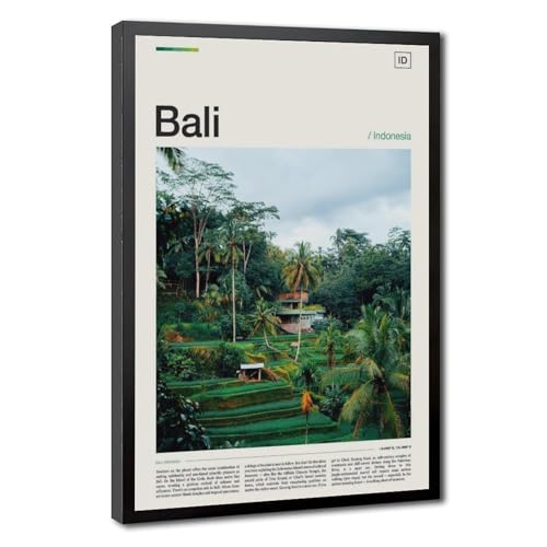 Tableau de Bali en terrasses de riz sur toile haut de gamme pour bureau