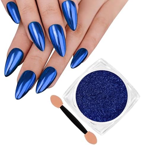 SIUSIO Chrome Nail Powder, Metallic Mirror Effect Holographic Shi...