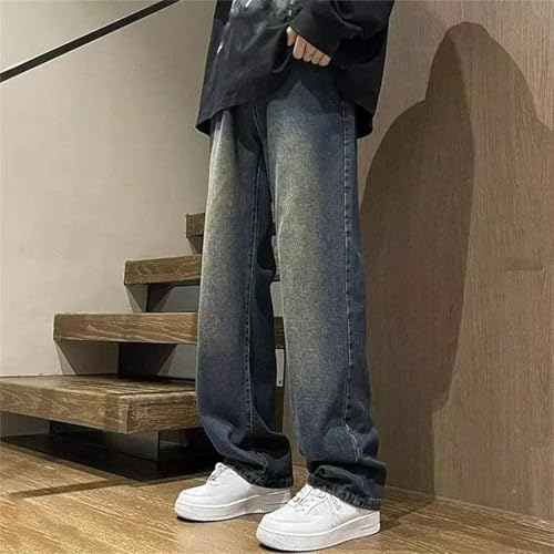 Men's Fashion Straight Leg Work Jeans Classic Vintage Outside Casual Jeans with Pockets2