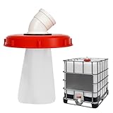 RUCUDIM IBC Deckelfilter,45°IBC Deckel Filter, 245mm Tankdeckel Wasserfilter Nylon Regenwasserfilter Auswaschbar mit Deckel, Filterdeckelmit Bogen, Tank Zubehör für Regenwassertank