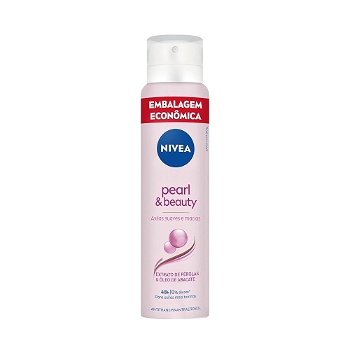 NIVEA Desodorante Antitranspirante Aerossol Pearl & Beauty 200ml, Proteção 72h, Previne Irritações, Contra Suor e Odores, Axilas Suaves NIVEA Desodorante Antitranspirante Aerossol Pearl & Beauty 200ml, Proteção 72h, Previne Irritações, Contra Suor e Odores, Axilas Suaves