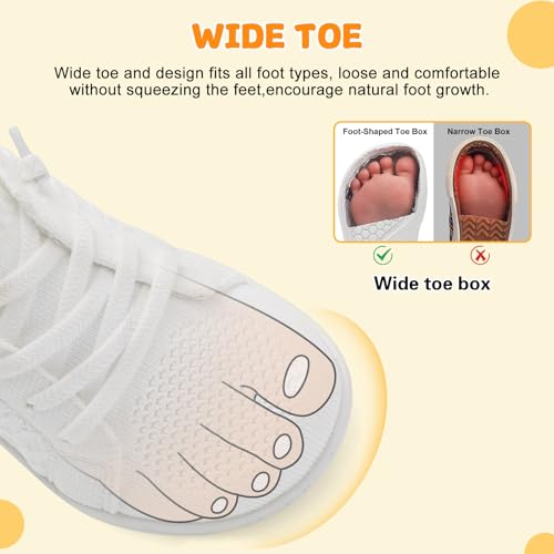 Image of JOINFREE Toddler Shoes Girls Boys Wide Barefoot Shoes Minimalist Walking Sneakers Zero Drop Slip on Tennis Shoe Breathable Naturally Flexible