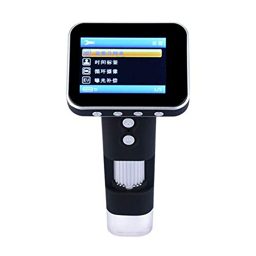 Microscopio Elettronico Digitale 600X con Telecamera E Display LCD da 3,5 Pollici, Videocamera USB, Lente d'Ingrandimento HD 200W Pixel
