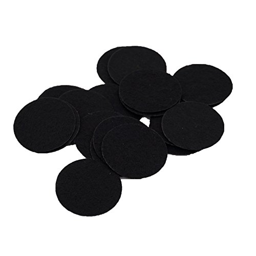 Image of 200PCS Circle Felt Pads Round Appliques for DIY Craft Decoration and Sewing Handcraft (Black, 2 inch)