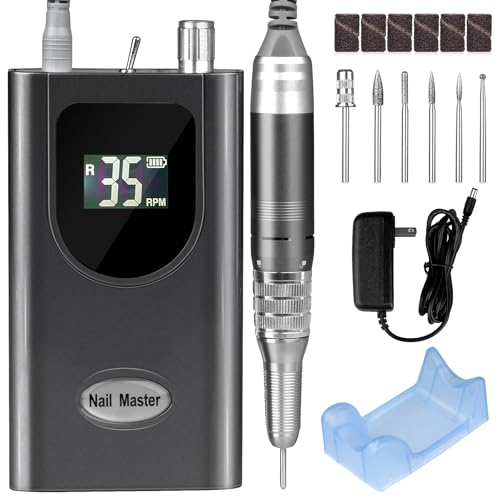 Professional Nail Drill Machine, HoMove 35000RPM Portable Nail Drills, Rechargeable Efile Nails...