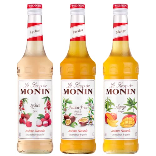 Sirops exotiques 3x70cL litchi passion mangue pour varier vos boissons d'été