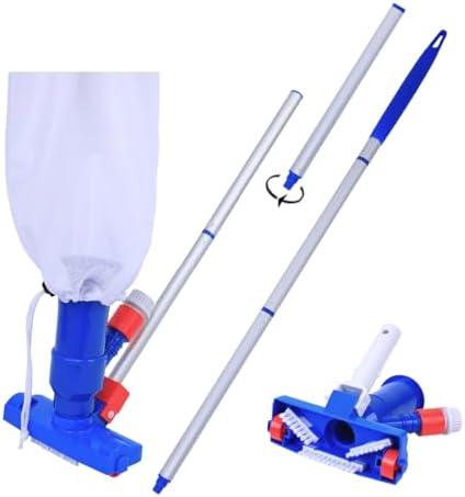 Jet Vacuum W/ 6 Section Poles of 57" for Frame Aboveground/Inflatable Pool Spa, No Electric Power Needed, Use Garden Hose Water Pressure to Vacuum (A Telescopic Pole Can Be Used with This Vacuum)