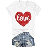 HXRYPG Tee Shirt Femme Col V Manches Courtes T-Shirt Été Haut Coton T Shirt Chic Chemisier Femmes Y2K Vetement Mode Blouse Décontracté Top Amazon Basics Home Blanc 3XL