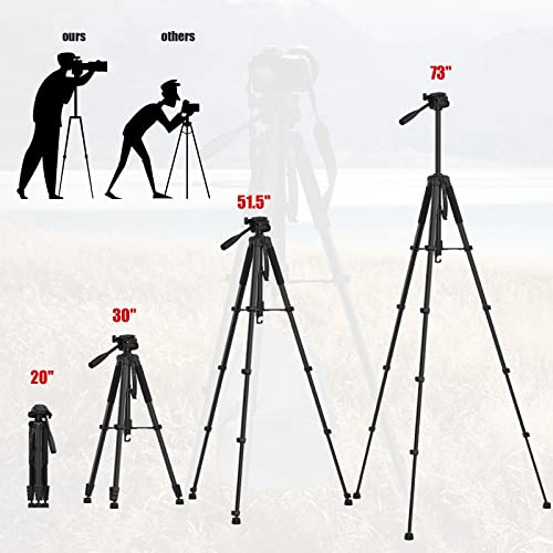 Yotilon 72 Inch Tripod For Camera, Aluminum Dslr Professional Camera Tripod Monopod, 360° Panorama For Video Shoting Still-Lifes For Canon Nikon Sony Samsung Olympus Panasonic & Pentax Black thumb #1