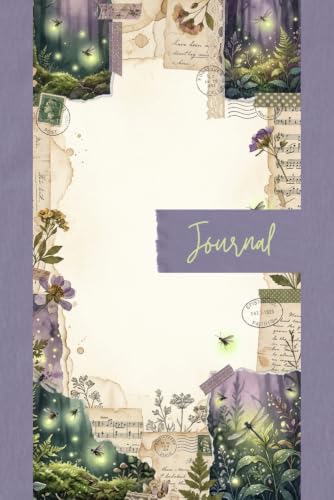 Whimsical Woods Junk Journal Pages - 6x9 Aesthetic Stationery Paper - 100 Decorative Writing Sheets with Glowing Fireflies, Forest Moss, Antique Stamps, Vintage Lace, and Enchanted Botanical Textures image 2