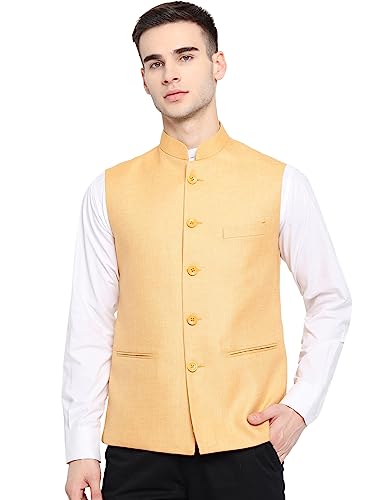 Image of Vastraa Fusion Men's Export-Quality Indian Traditional Nehru Jacket /Waistcoat