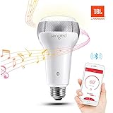 【Unglaubliche Klangqualität】Die Solo A66 LED-Lampe mit zwei JBL Stereo-Lautsprechern liefert einen klareren und schärferen Klang als die meisten anderen Bluetooth-Lampen auf dem Markt. Selbst bei hoher Lautstärke und Bassverstärkung haben Sie keine Verzerrungen.