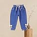 Toddler Kids 3D Bow Casual Jeans - Loose Elastic Waist Boys Girls Stretchy Denim Pants for 0-6 Years with Pockets