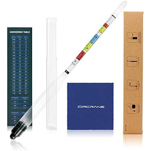 Circrane Triple Scale Hydrometer, Alcohol Hydrometer for Brew Beer, Wine, Mead and Kombucha, ABV, Brix and Gravity Test Kit, Home Brewing Supplies Cover
