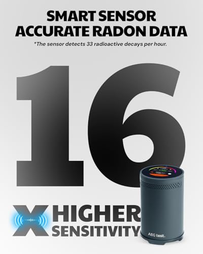 HOUND-3699 Radon Detector, 10-Minute Measurement Updates, Touchscreen Color Display, Audible & Visual Alarm, AEGTEST Long-Term Radon Concentration Monitoring for Home - Blue - Image 4