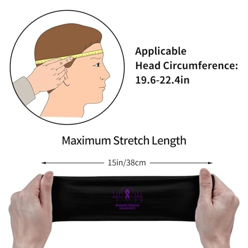 Bandas elásticas para el Sudor para concienciar sobre la Violencia doméstica, para Hombres y Mujeres, Ideales para Correr, Yoga y Gimnasio. - imagen 5