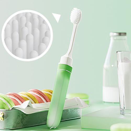Faltbare Zahnbürste: Tragbare Zahnbürste, Reisezahnbürste, faltbar, weich, für Wandern, Camping, Reisen, kompaktes und leichtes Design für eine Pflege – Bild 8