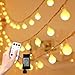 RaThun LED String Lights, Globe String Lights,49ft 100 LED Waterproof Decorative String Lights Outdoor Warm White,Plug in String Lights for Party Garden Patio Wedding Bedroom Christmas Tree