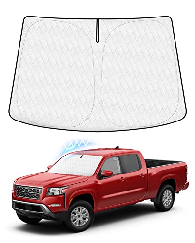 Image of KUST Windshield Shade Custom Fit for Nissan Frontier 2022 2023 2024 2025 2026 Car Accessories Sun Shade Front Windshield Sun Visor Foldable Thicker 5-Layer Block Sun UV Rays
