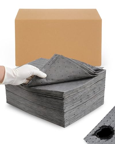 15"x19.7" Oil Absorbent Pads 100 Pack | Heavy &amp; Fast Absorb
