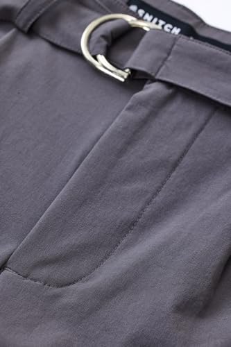 Image of SNITCH Men Casual Shorts | Regular Fit Mid Rise Solid Design | Lightweight 100% Nylon with Smooth Texture & Utility Pockets for Summer & Casual Wear