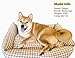 Flowersea Gingham Dog Bed for Small & Medium Dogs - Washable Plaid Checked Bed with Removable Cover (L - 20