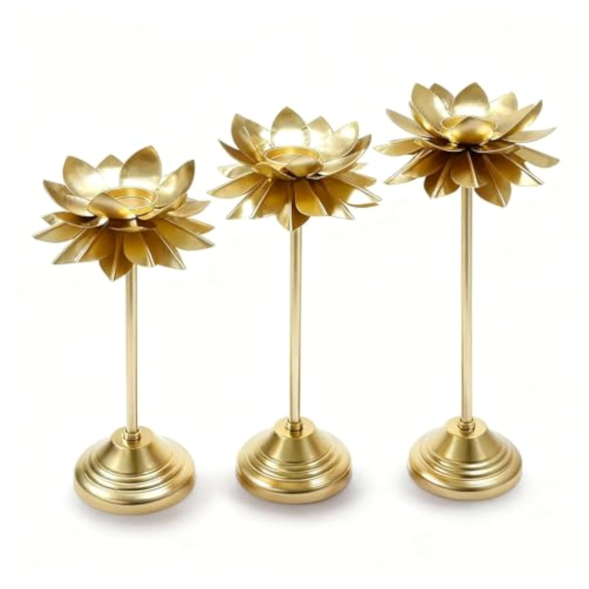 Assorted 3 Lotus Shape Tea Light Candle Holders
