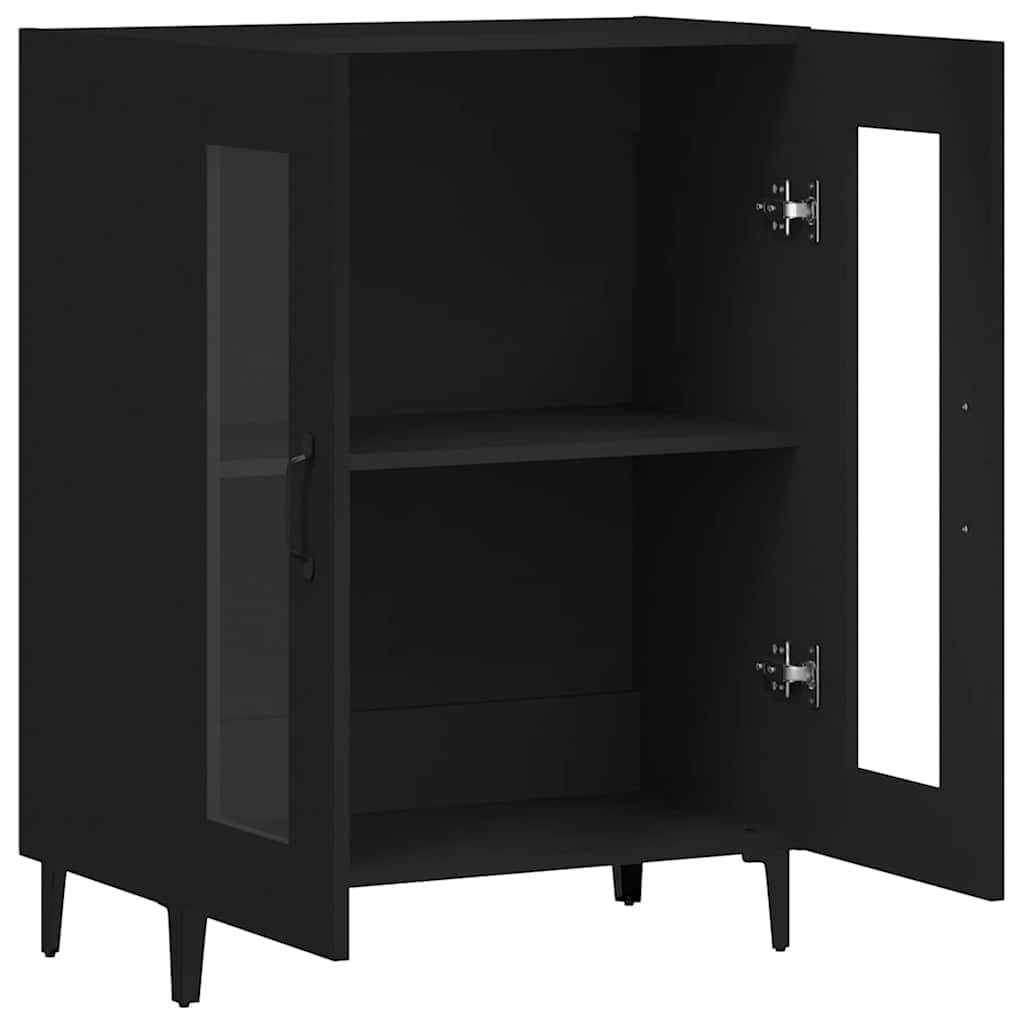 vidaXL Aparador de Madera de ingeniería Negro 69,5x34x90 cm