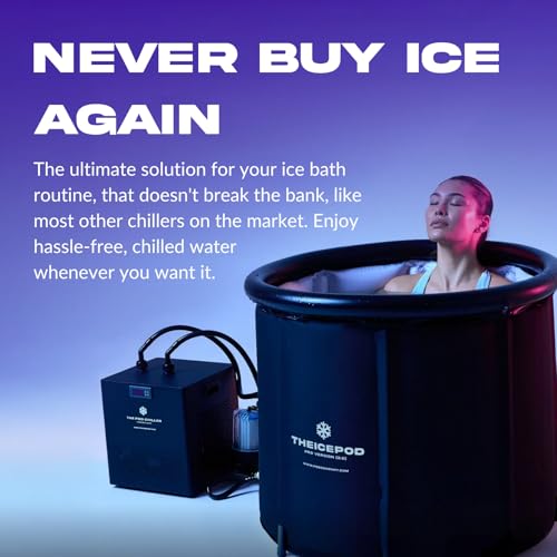 Image of The Pod Company Standard Water Chiller - 1 /3 HP - 41F Cold Plunge Cooling System - Compact, Energy-Efficient, and Ideal for Daily Home Use - Compatible with Ice Pod Pro & Long Pod