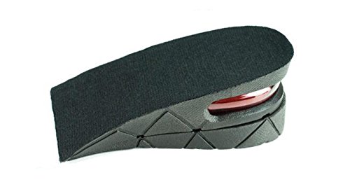 Black Adjustable Breathable Increase Taller Shoe Insole Lift Air Cushion Invisible Height Increase Half Elevator Heels Inserts Shoe Pads for Women Men (2 Layer- 2" Height)