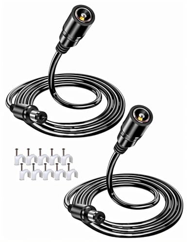 【2-Pack 3.28FT 18AWG】 VOLTKARE 12V DC Power Extension Cable, 5.5x2.1mm Male to Female Plugs, 9V Power Adapter Cable for Tapo WiFi IP Camera: C200 C310 C100 C210 C225 C320WS C520WS TC60 TC70