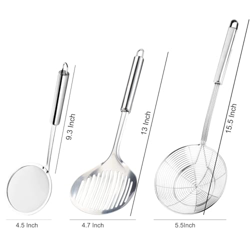 image for Tenta tenta kitchen Solid Stainless Steel Spider Strainer Skimmer Ladl