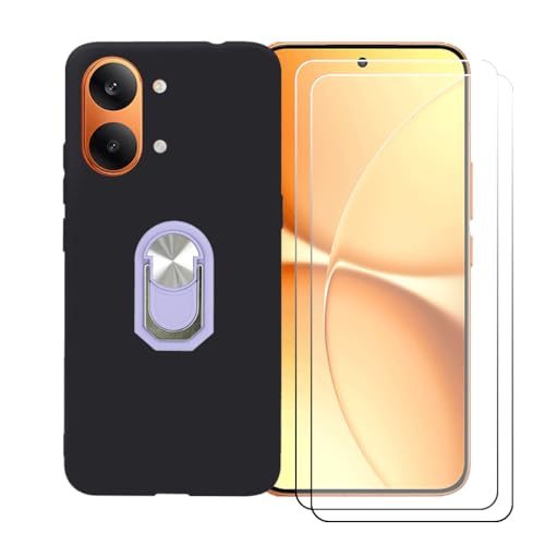 CongJiaLingXi �P�[�X �K�p �� Poco X8 Pro Max (6.83") �����O�T�|�[�g+ [2�p�b�N]�����K���X�X�N���[���v���e�N�^�[�A�_��ȃV���R�[���V�F���o���p�[TPU�ی�J�o�[�������,�p�[�v��