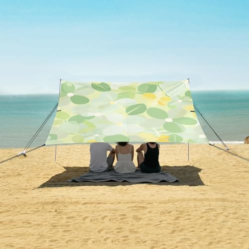 Sombra de sol UPF50 ajustable con pala de arena para camping 6