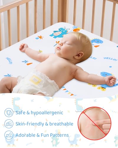 Image of lasoftan Pack and Play Mattress - 38 inch x 26 inch Soft Breathable Portable Mattres Waterproof & Washable Perfectly fits Pack n Play