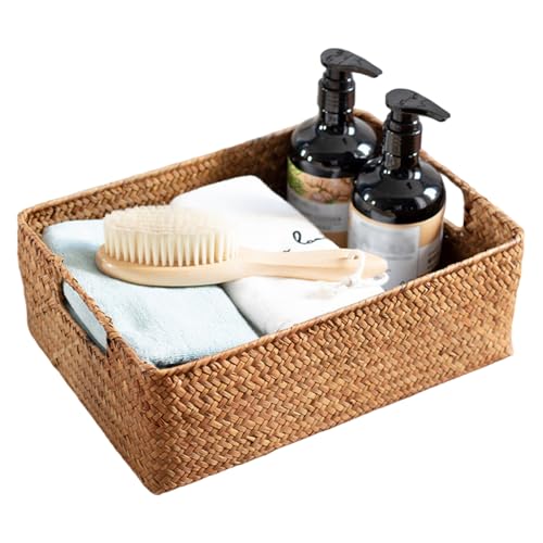 Cesta de almacenamiento de mimbre decorativa multifunción 2