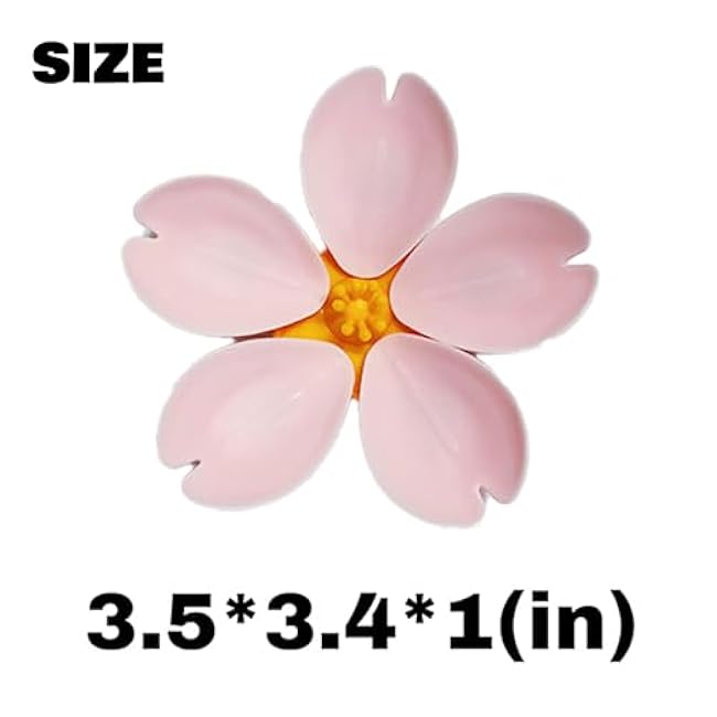 Cherry Blossom Magnetic Bag Clips, Pink Sakura Food Sealing Clip for Kitchen, Decorative Fridge Magnets, 1 Flower 5 Clips