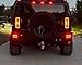 iJDMTOY Black-Out Smoked Lens Rear Bumper Reflectors Replace Full LED 2-In-1 Tail Brake Light Kit Compatible With 2005-2009 Hummer H2
