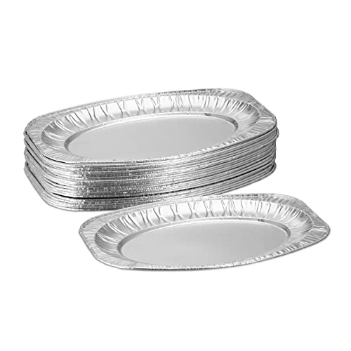 Relaxdays Servierplatten Alu, 25er Set, B x T: ca. 35 x 24 cm, Partyplatten Aufschnitt, Tropfschale Grillen, Silber Relaxdays Servierplatten Alu, 25er Set, B x T: ca. 35 x 24 cm, Partyplatten Aufschnitt, Tropfschale Grillen, Silber