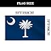 Hypoth Embroidery Double Sided South Canrolina Flag 3x5 Outdoor- 340D Heavy Duty SC Canrolina Flags Canvas Header with 2 Brass Grommets Easy to Rising