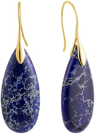 SELOVO Women's Stone Fish Hook Dangle Earrings