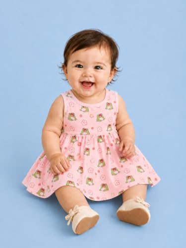 Image of Kidbea Bamboo Cotton Baby Girl Dress, Sleeveless Casual Wear Girls Frock