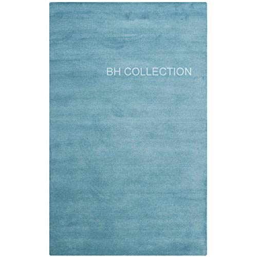Image of Classical Look Plain Handmade Carpet with Super Soft & Pure Woolen Carpet for Your BEDROOMS & Living Room with 1 INCH Pile Height 8 X 8 FEET (240x240 cm) Round