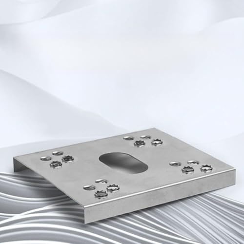 Gettimore Plaque de mise à la terre photovoltaïque pour systèmes de montage solaire, tôle conductrice en forme de C en acier inoxydable 41,4 x 50 mm, compatible avec rails en aluminium et en acier U