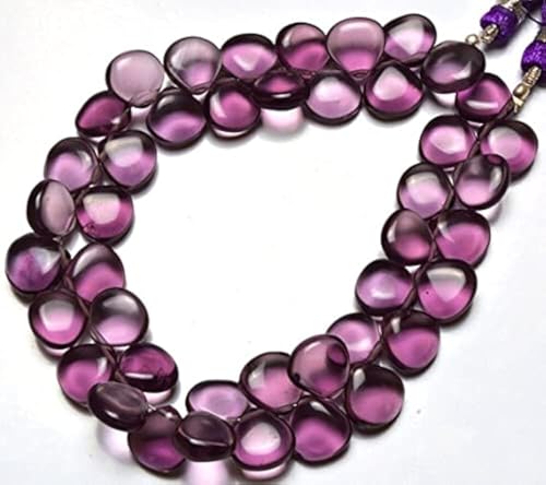 Quartz hydro violet améthyste cœur 10mm fil perle pierre pour création collier - 2