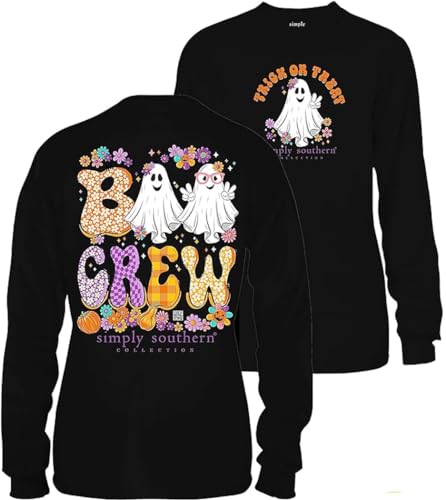 Simply Southern Youth | The Lord is My Strength and My Song | Preppy and Stylish Girl’s Black Relaxed-Fit Long Sleeve T-Shirt