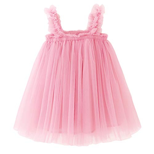 Image of BGFKS Layered Tulle Tutu Dress for Toddler Girls,Baby Girl Rainbow Tutu Princess Skirt Set with Flower Headband.